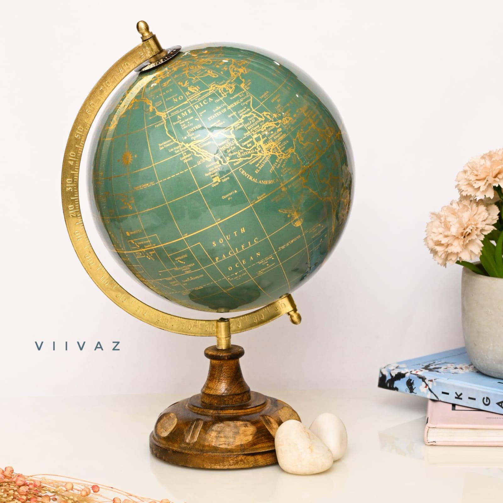 Morocco Laminated Bluish Green Globe